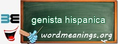 WordMeaning blackboard for genista hispanica